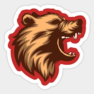 Screaming Bear Sticker